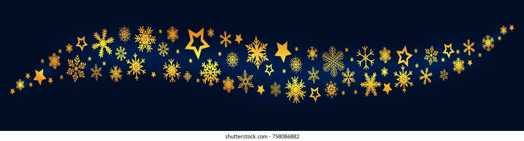 Wave snowflake on blue background - for stock