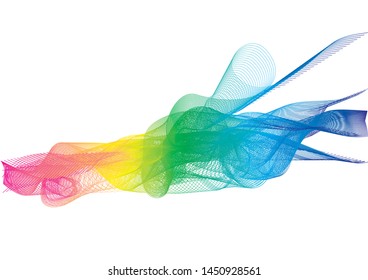 Wave of soft colored line vector/Creative line vector background/ Abstract many colored blend wave/Abstract wave vector background/Rainbow wave line for abstract background/