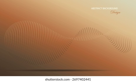 Onda de design de vetor de fundo de som. Fundo abstrato castanho com decoração de onda. Terno para promoção de música, pano de fundo, banner, cartaz, etc