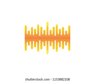 Wave sound icon logo vector template