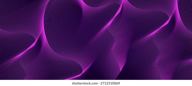 Línea de sonido de onda, fondo de líneas abstractas, elemento de diseño de curvas finas gráficas, telón de fondo de flujo de tecnología elegante. traje para negocios, Anuncios