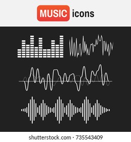 wave sound music. Sound waves concept vector