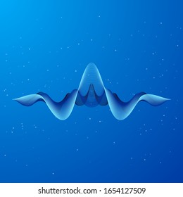 Schallwelle.Vektorillustration. 