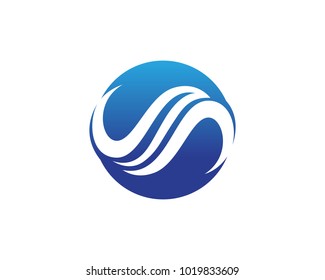 wave Spa and Yoga. Vector Illustration
