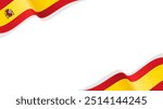 wave spain flag vector background with copy space for text. spain national day