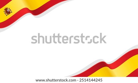 wave spain flag vector background with copy space for text. spain national day