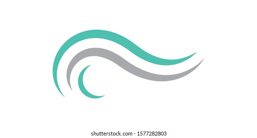 wave spalsh swoosh logo vector