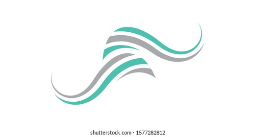 wave spalsh swoosh logo vector