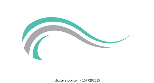 wave spalsh swoosh logo vector