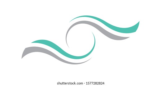 wave spalsh swoosh logo vector