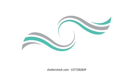 wave spalsh swoosh logo vector