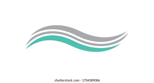 Wave Spalsh Swoosh Logo Vector