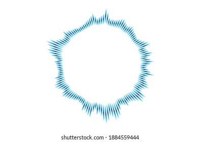 Wave spectrum in white background, Vector EPS.