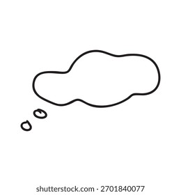 wave speech bubble doodle element