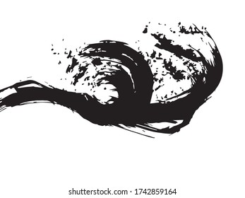 Wave splash. brush stroke wave. hand drawn illustration. Usable for advertisement, banners, card, book cover, brochure, decoration, poster, web header template and etc.