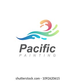 Wave Splash Logo, Colorful Wave Logo