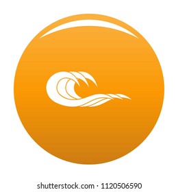 Wave splashing icon. Simple illustration of wave splashing vector icon for any design orange