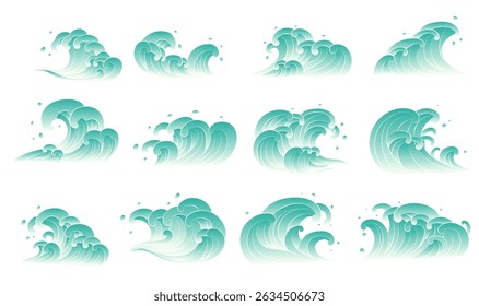 Wave and spray elements collection