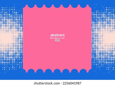 wave sqare frame with halftone particle dots technology modern art theme background for advertisement banner,brochure,website landingpage, notebook cover vector eps.