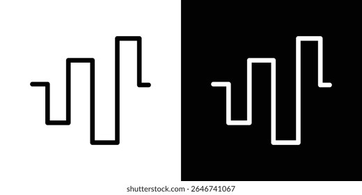 Wave square icon vector simple element illustration editable