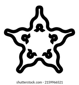 Icono plano de Wave Star Resumen aislado en fondo blanco