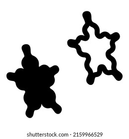 Wave Star Abstract Flat Icon Isolated On White Background