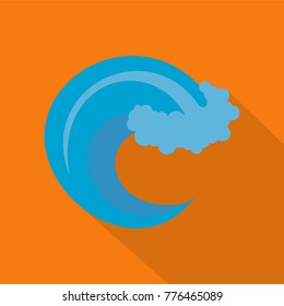Wave storm icon. Flat illustration of wave storm vector icon for web