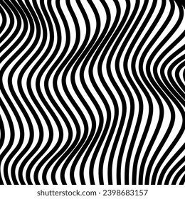 Fondo de banda ondulada. Fondo de líneas de curva de textura rayada