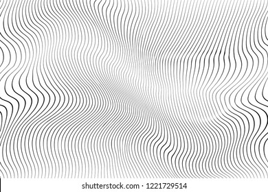 Wave Stripe Background - simple texture for your design. Abstract wavy artistic template. EPS10 vector.