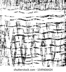 Wave Stripe Background - simple texture for your design. Wavy grunge halftone dot overlay texture. Distressed artistic overlay template. EPS10 vector.