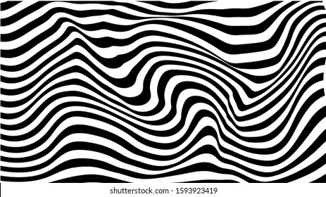 Wave Stripe Background. Simple texture for abstract cover design. Decorative color art. Banner, poster template. Vector effect. Wave line pattern. Modern graphic design. Digital drawing. EPS10 vector