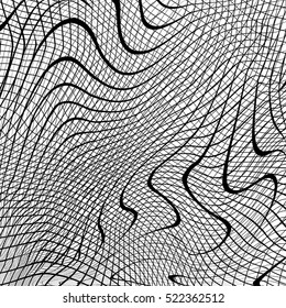 Wave Stripe Grid Cell Background - simple texture for your design. EPS10 vector.