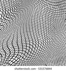 Wave Stripe Grid Cell Mesh Background - simple texture for your design. EPS10 vector.