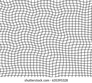 Wave stripe overlapping background - simple texture for your design.Vector illustration.Black on white.