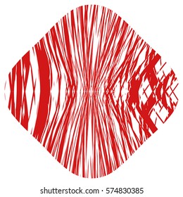 Wave Stripe Stamp Background - simple texture red color for your design. EPS10 vector.