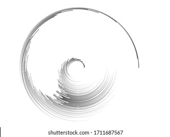Wave stripes . Abstract speed lines . Linear logo for your design . Surfing icon .Vector