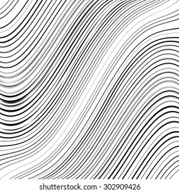  Wave Stripes . Vertical Curved Lines .