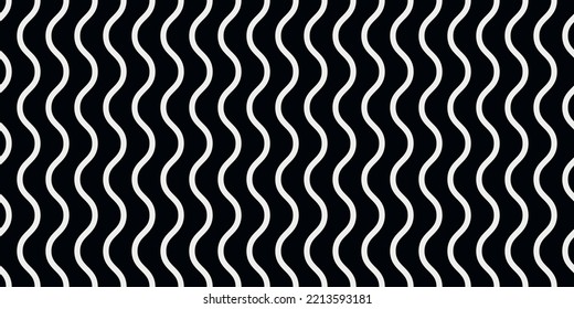 Wave stripes are white, repeating. Vector from seamless wavy lines.