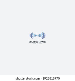 producción de onda de logotipo simple de ondulación