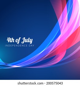 wave style 4th of july background