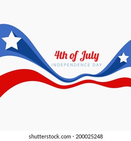 wave style american 4th of july background