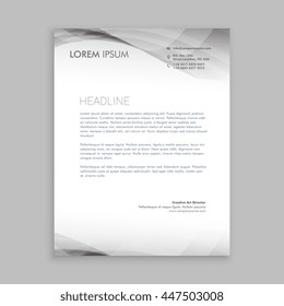 Wave Style Business Letterhead Design