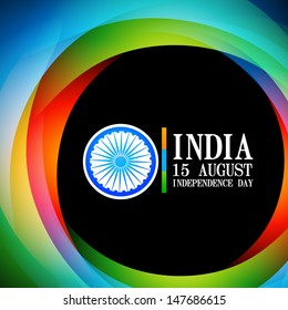 wave style indian flag background design