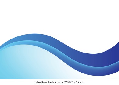 wave Stylish blue lines on white background