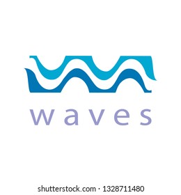 Wave stylish Logo vector on white background