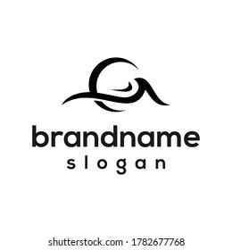 wave sun logo design vector