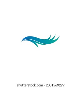 Wave and sun logo icon design template