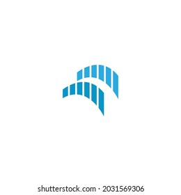 Wave and sun logo icon design template