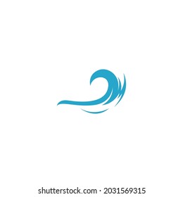 Plantilla de diseño de iconos de logotipo de onda y sol