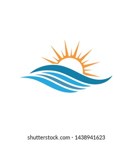 Icono de logotipo de onda icono ilustración vectorial plantilla de diseño